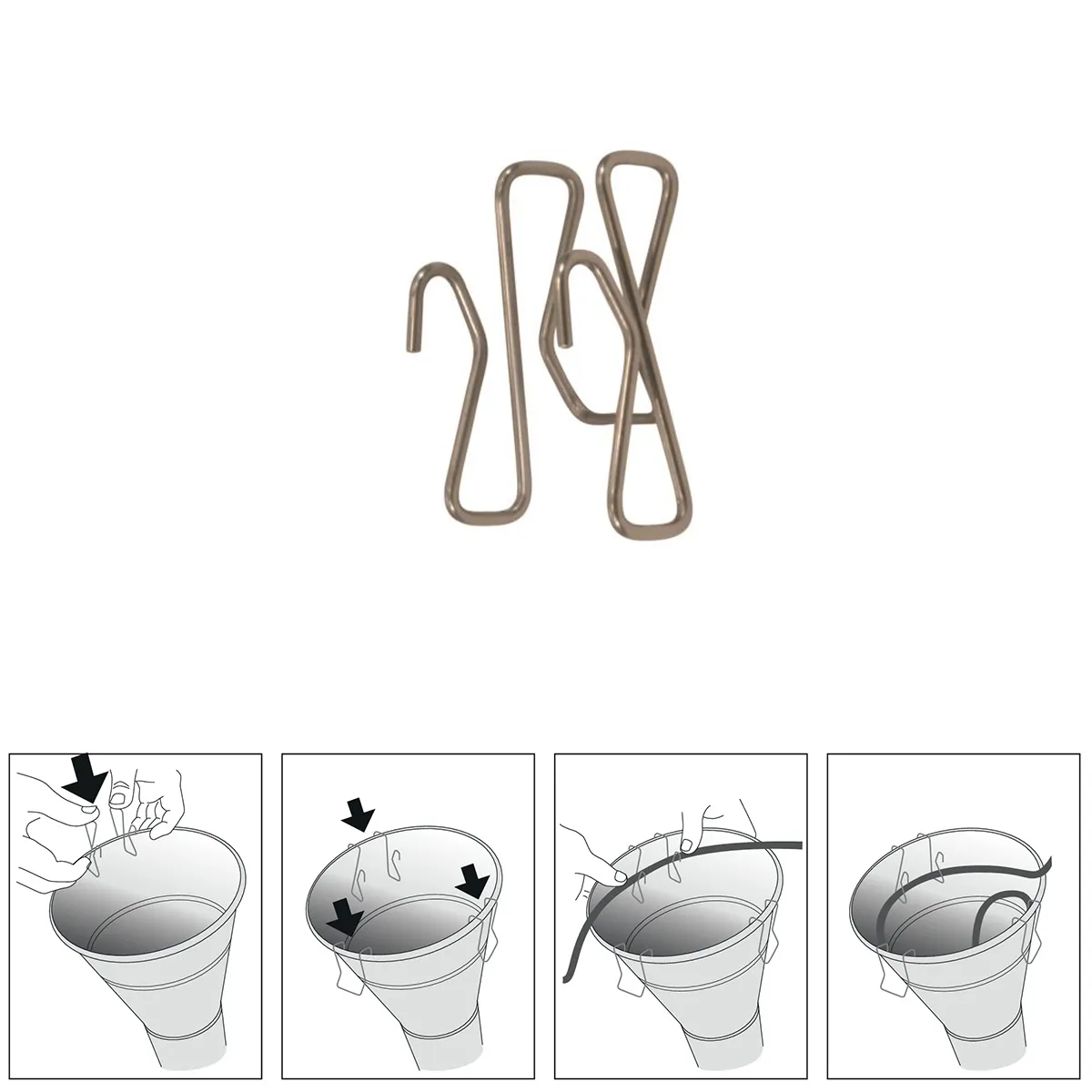 RAYCHEM GM-CLIP-S - Nerezový držák pro instalaci topných kabelů do nálevky (1244-013849)