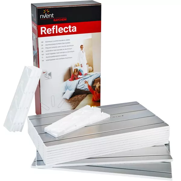 RAYCHEM R-RF-3M2 - Rillede Reflecta isoleringsplader til elektrisk gulvvarme, belagt med aluminium, areal 3,12 m² (450052-000)