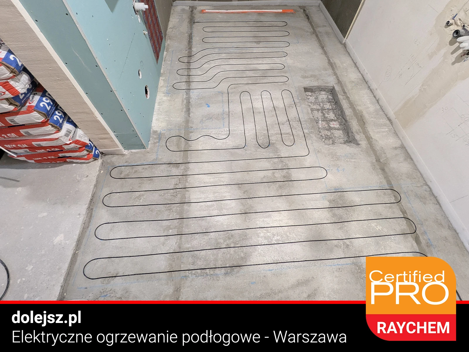 Ciepła podłoga w łazience ogrzewana prądem