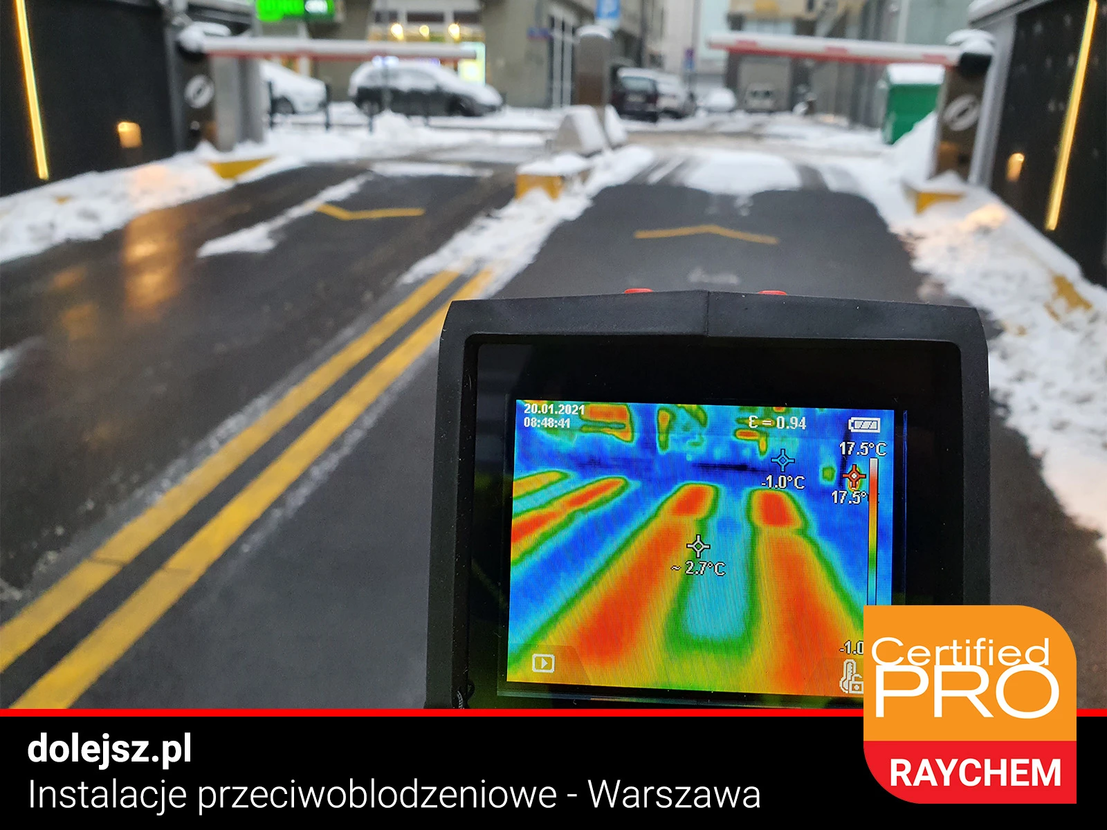 Ogrzewanie przeciwoblodzeniowe rampy zjazdowej Warszawa