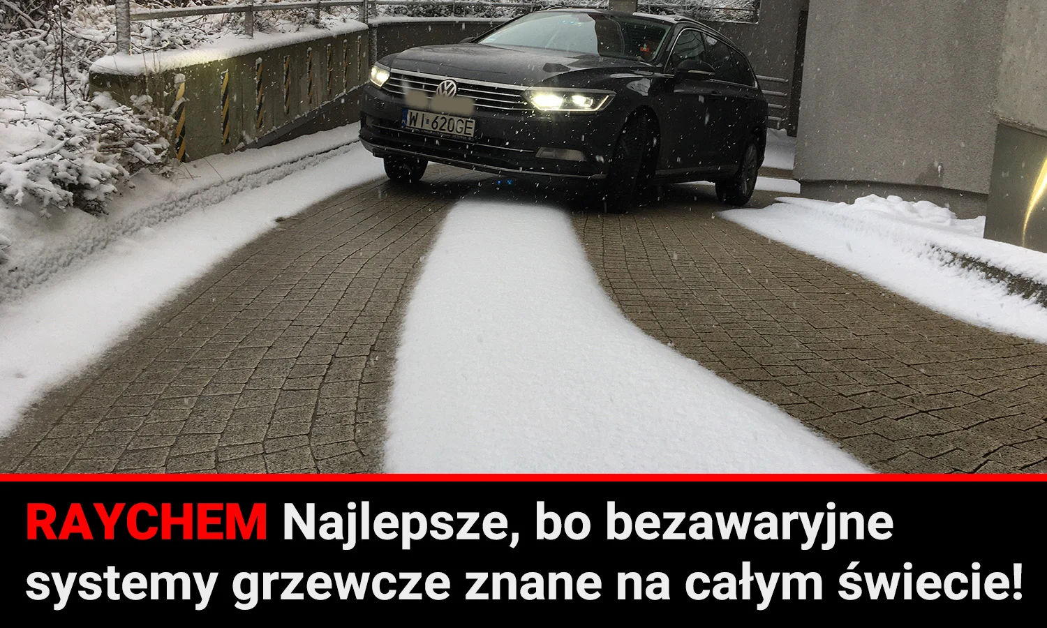 Mata grzewcza zewnętrzna, pod kostkę brukową, na podjazd 