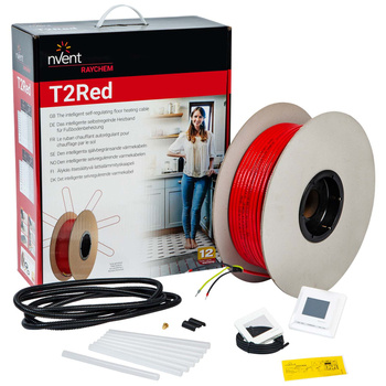 RAYCHEM R-RD-B-100M/SENZ-WIFI - T2Red zelfregelende verwarmingskabel voor vloerverwarming, lengte 100 m, set met thermostaat SENZ WIFI (1244-022594)