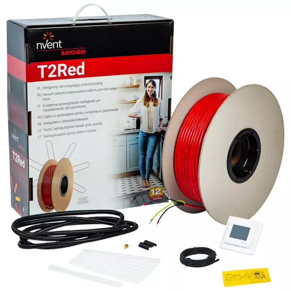 RAYCHEM R-RD-B-16M/SENZ-WIFI - T2Red zelfregelende verwarmingskabel voor vloerverwarming, lengte 16 m, set met thermostaat SENZ WIFI (1244-022586)