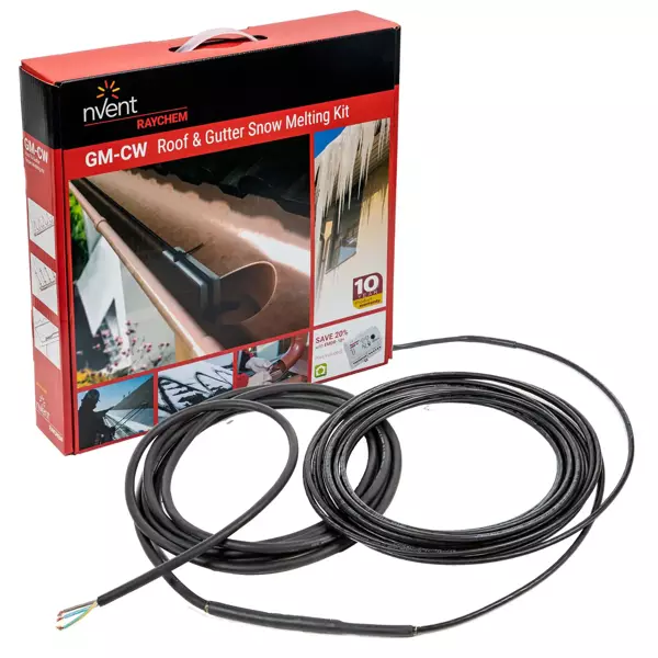 Heating cable for heating gutters and drain pipes 15 m / 450 W / 230 V - RAYCHEM GM-2CW-15M