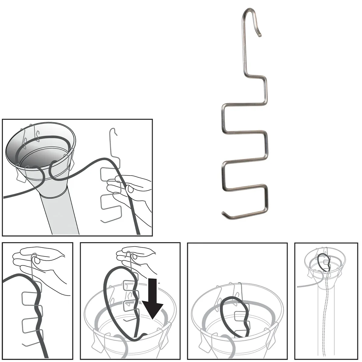 RAYCHEM HANGER - Stainless steel bracket for installation of gutter basket heating cables (1244-013852)