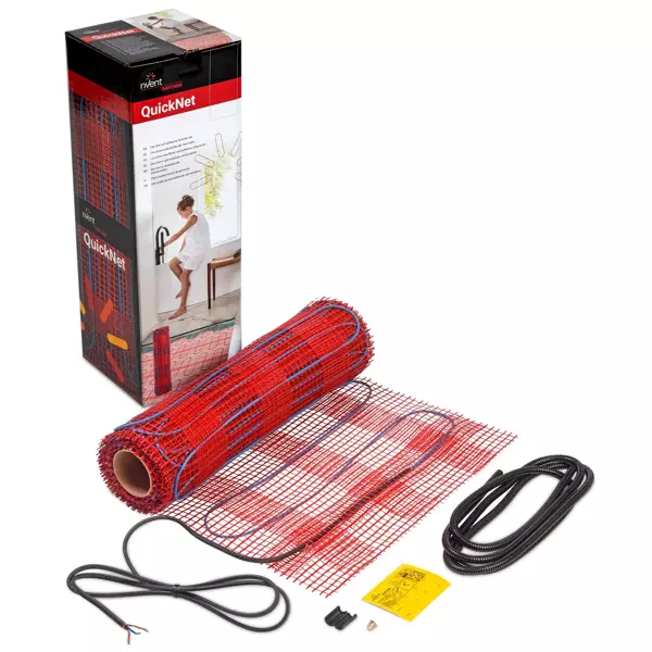 RAYCHEM R-QN-N-1,0M2/T0 - Heating mat for electric floor heating - QickNet-90 W/m² - 1 m² / 0,5 x 2,0 m / 90 W (SZ18300279)