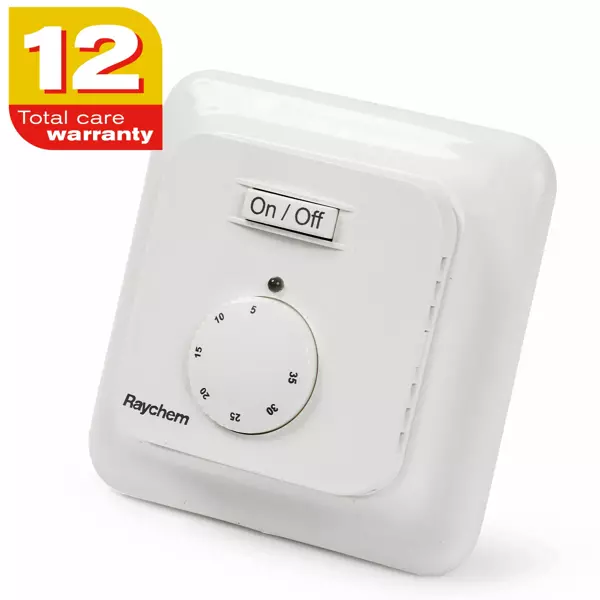 RAYCHEM R-TE - Thermostat for electric underfloor heating with knob and switch (91244-006482)