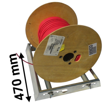 Support pour dérouler des câbles et des fils électriques à partir de tambours et de bobines, largeur max. du tambour 470 mm - SB-470