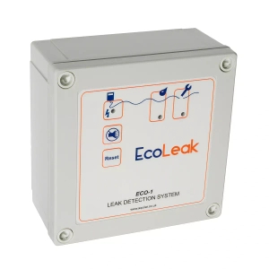 EcoLeak ECO-SC-1 - Water Leak Detection Alarm Panel, 1 Zone, Up to 30 m, Relays x 2