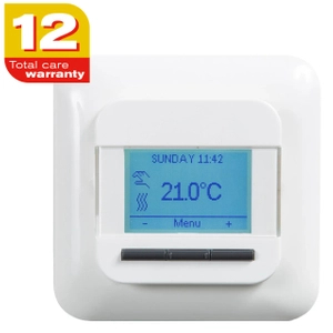 Thermostat for electric floor heating, weekly programmable, adaptive function, white, 12-year warranty - RAYCHEM R-NRG-DM