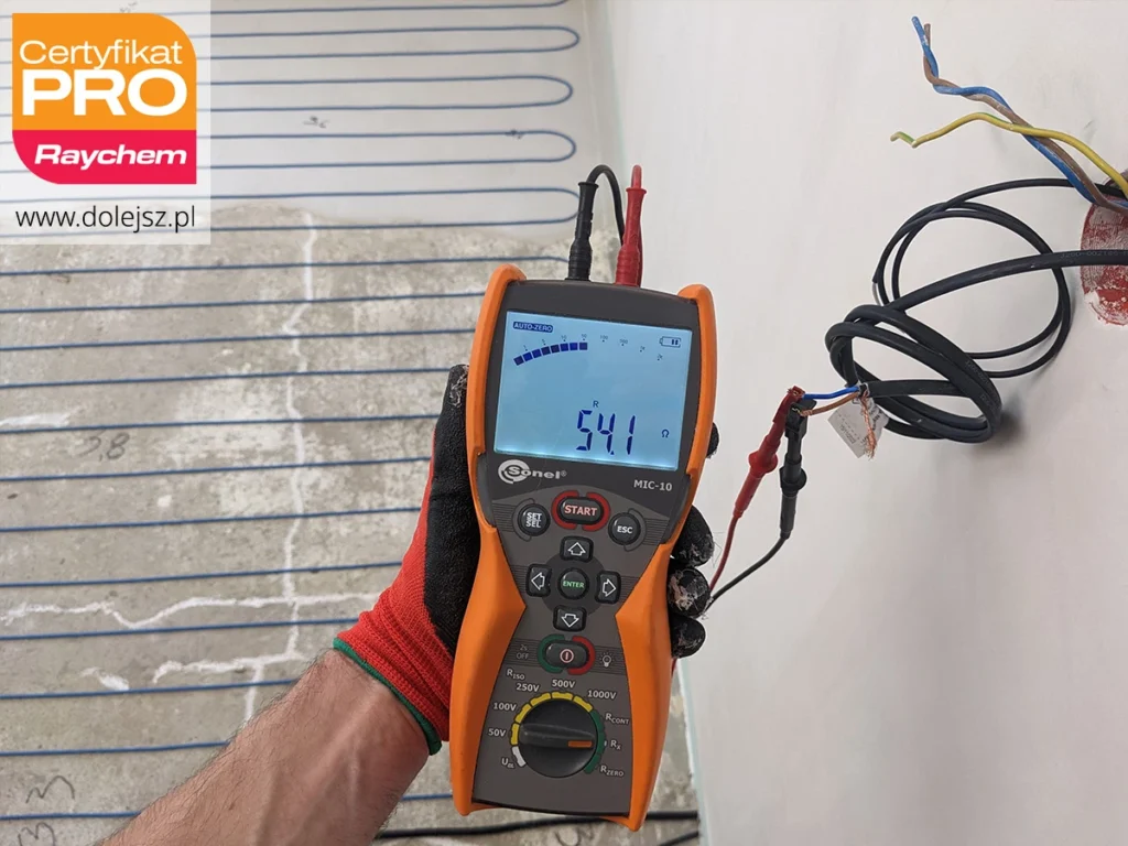 Pomiar kabli grzejnych podłogowych Warszawa