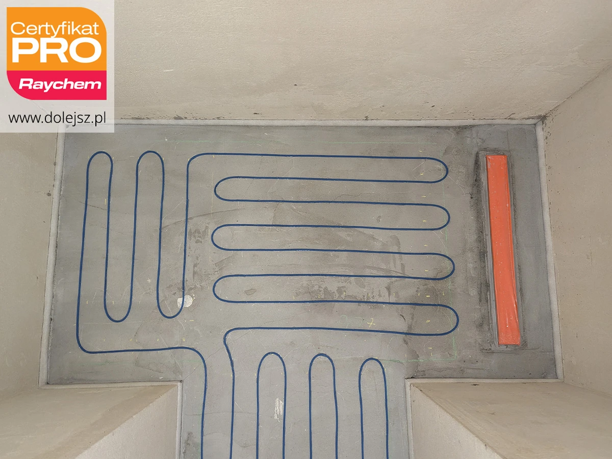 Elektryczne ogrzewanie podłogowe pod prysznicem kablem grzejnym Warszawa
