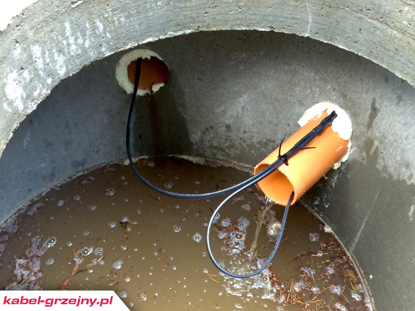 Instalacja samoregulującego kabla grzejnego wewnątrz rury