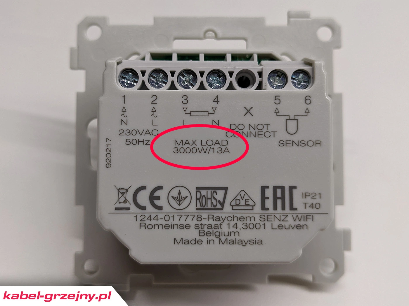 Termostat podłogowy ile amper?