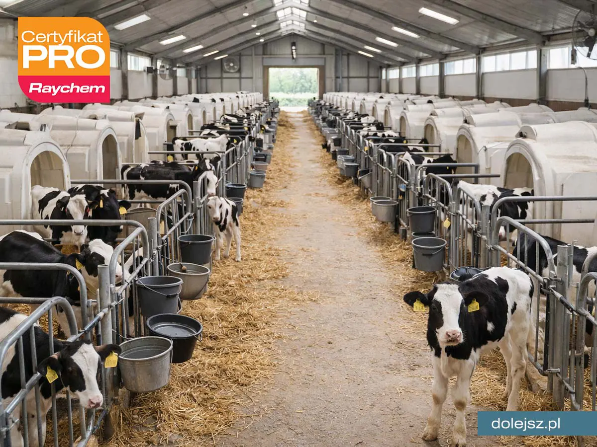 Elektryczne ogrzewanie podłogi w cielętniku w Warszawie