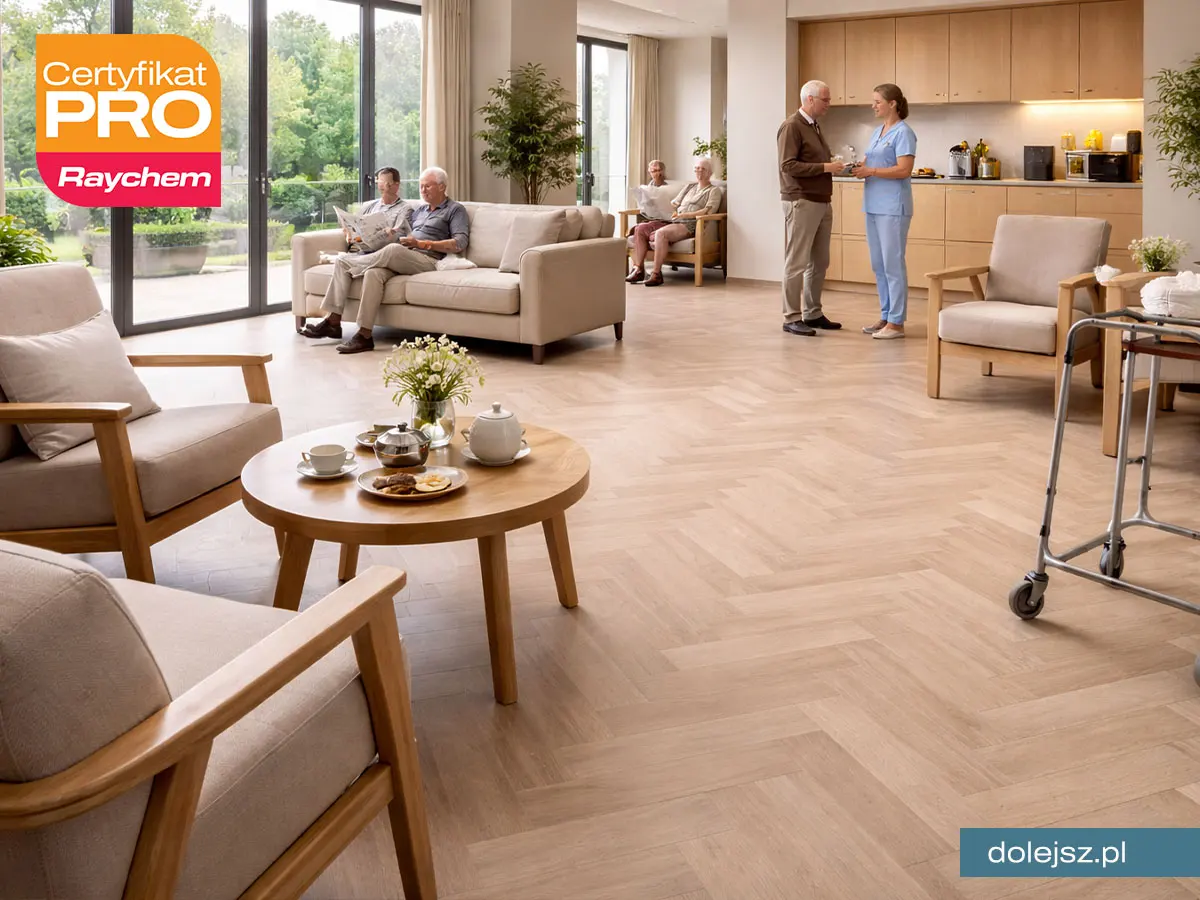 Elektryczne ogrzewanie podłogi w domu spokojnej starości montaż Warszawa