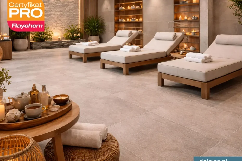 Elektryczne ogrzewanie podłogi w salonie spa i masażu montaż Warszawa
