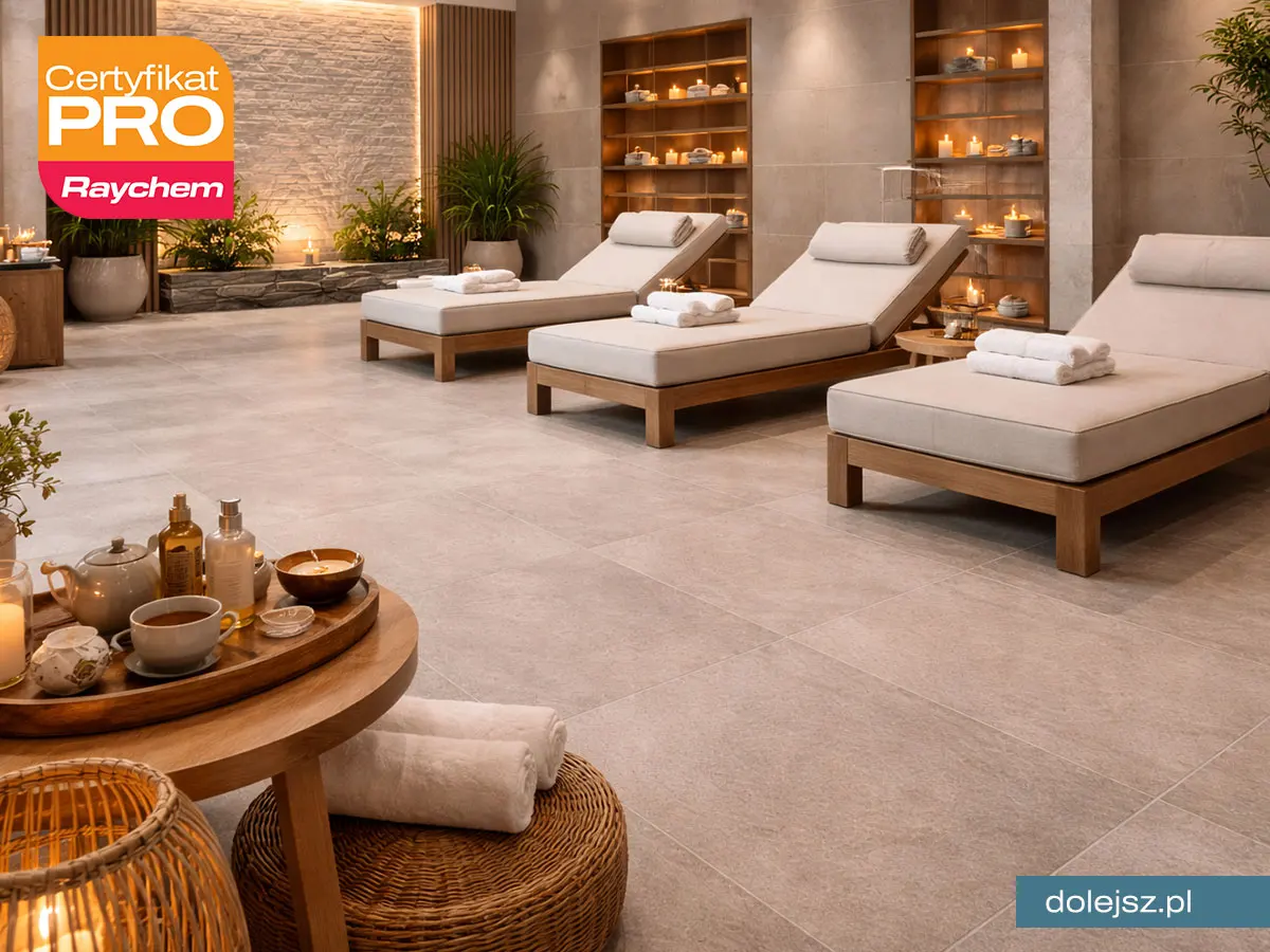 Elektryczne ogrzewanie podłogi w salonie spa i masażu montaż Warszawa