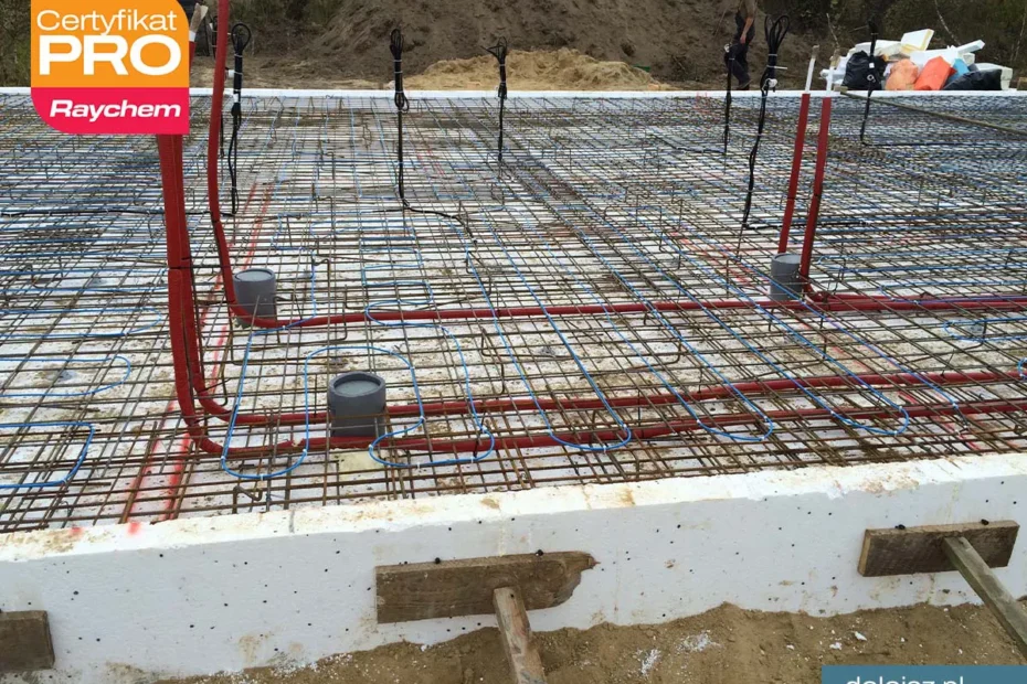 Elektryczne ogrzewanie podłogowe w ciepłej płycie fundamentowej z montażem Warszawa