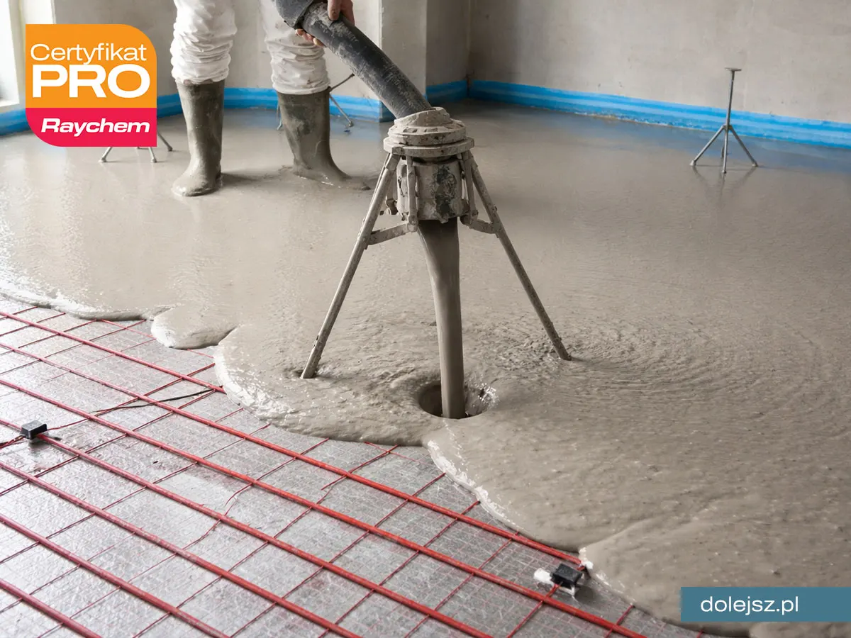 Elektryczne ogrzewanie podłogowe w jastrychu anhydrytowym montaż Warszawa