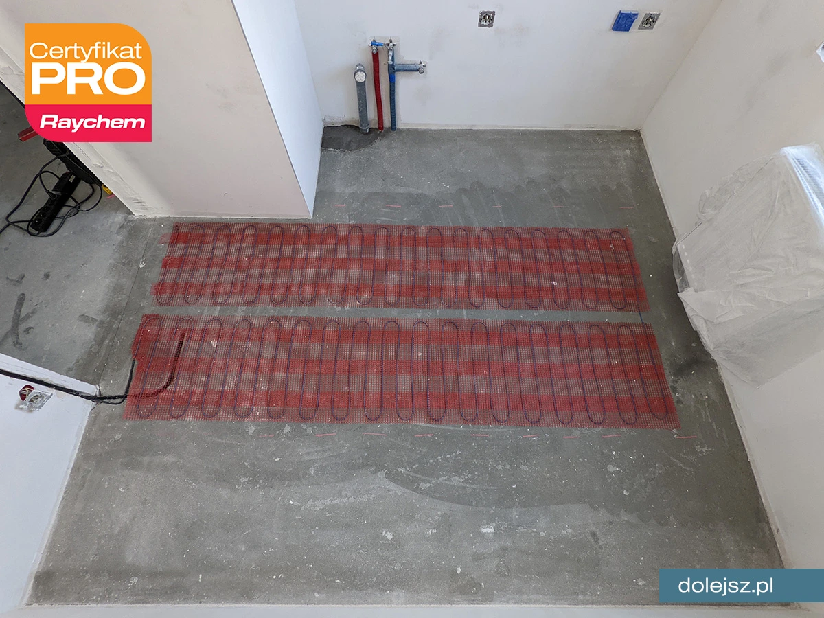 Elektryczne ogrzewanie podłogowe w kuchni montaż Warszawa