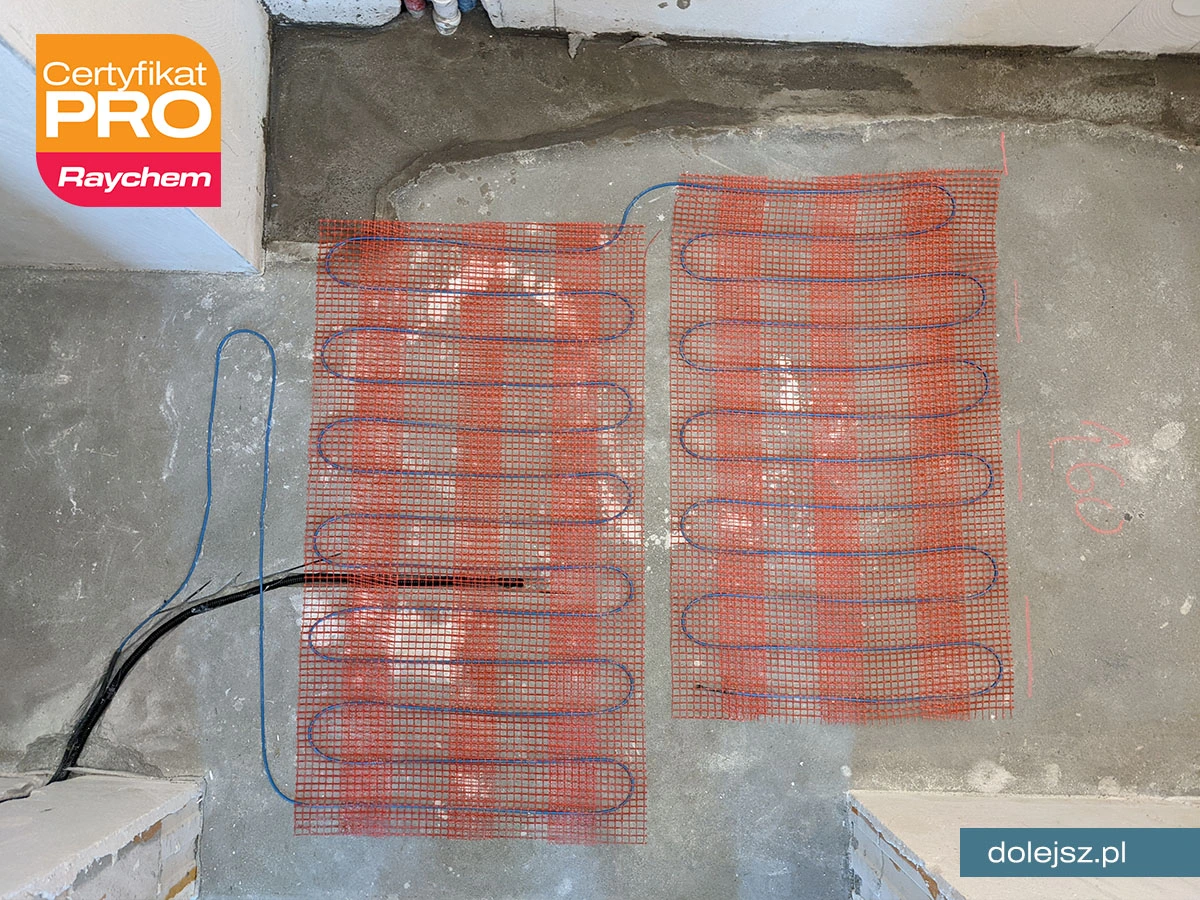 Elektryczne ogrzewanie podłogowe w toalecie montaż Warszawa